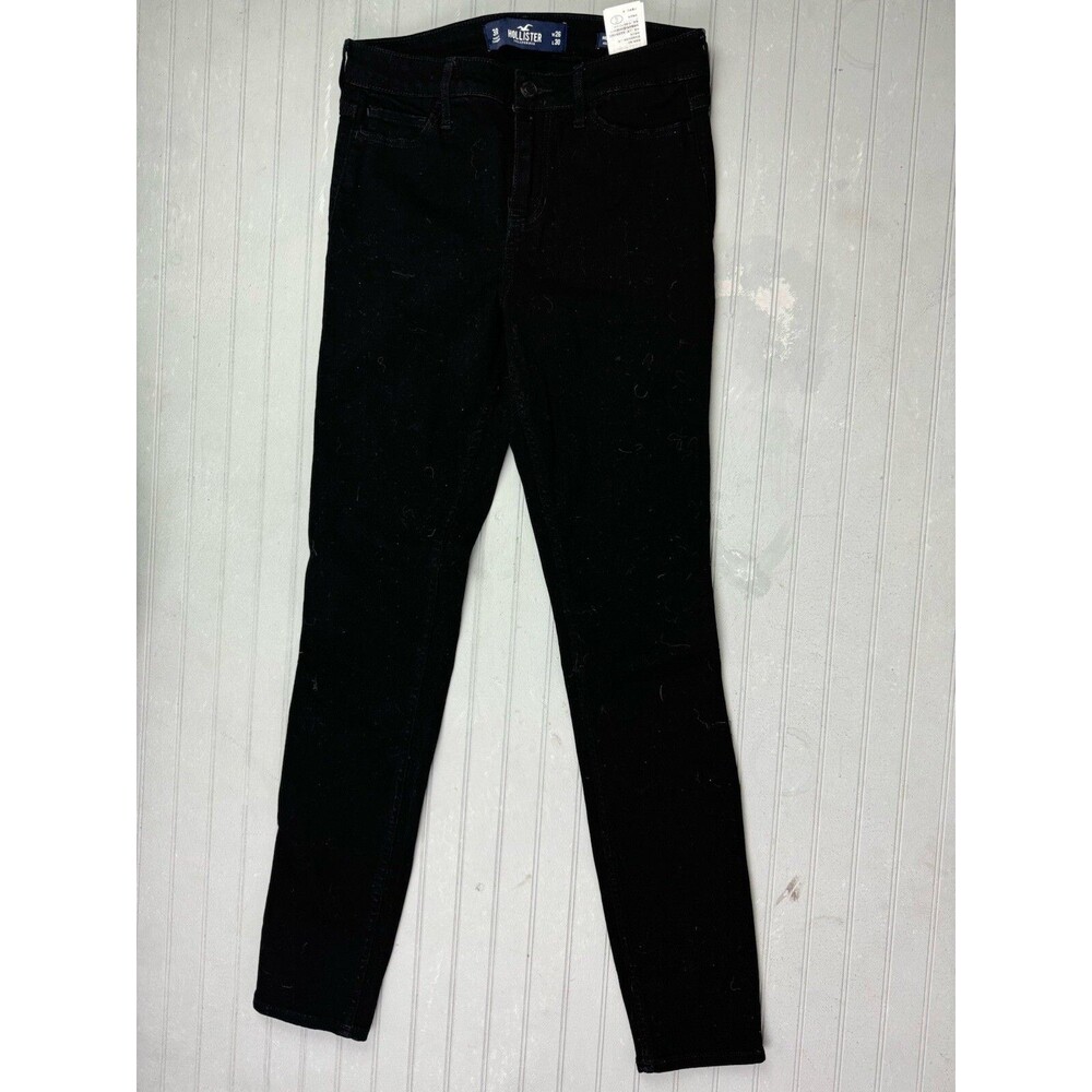 Hollister Size 3 Womens Jeans Mid Rise Super Skinny Black Stretch